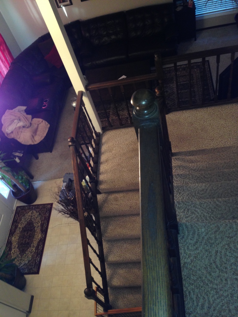 Brief view of the stairs and how each end is exposed.