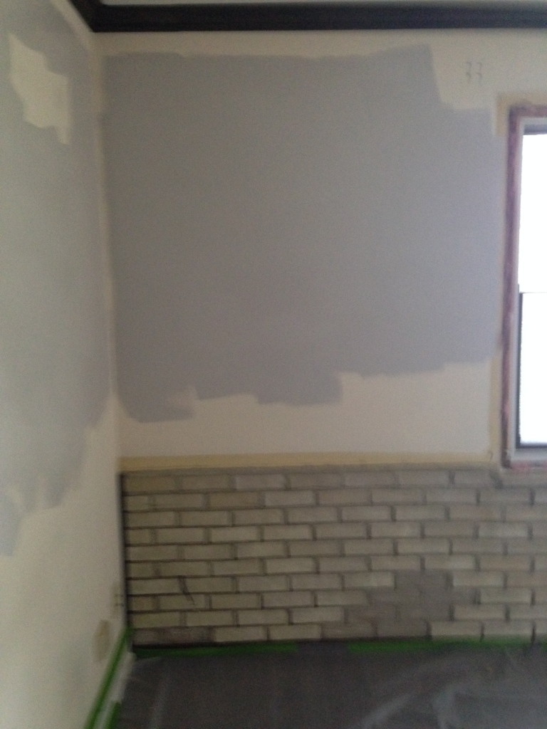 Started to paint! Walls, trim, and ceiling.